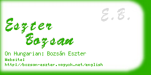eszter bozsan business card